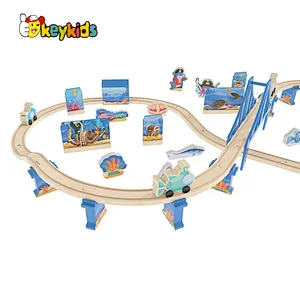 Most Popular Kids Educational Railway Wooden Toy Train Track Set For Children W04C258